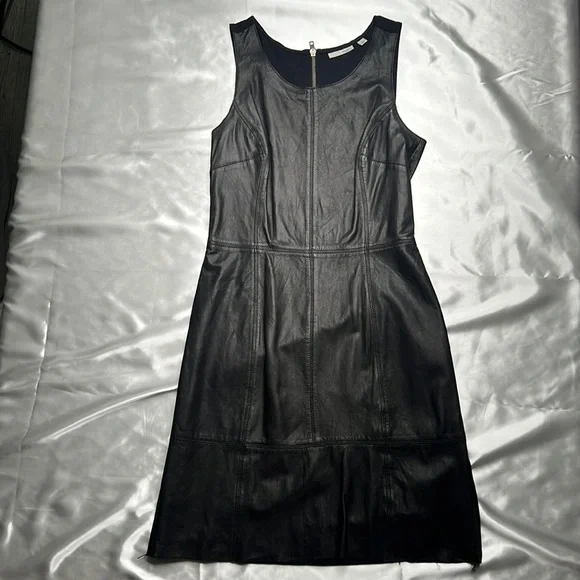 Halogen | Dresses | Halogen Black Leather Dress | Poshmark